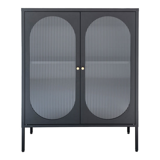 Adelaide Displayschrank  Schwarz, 90x110cm