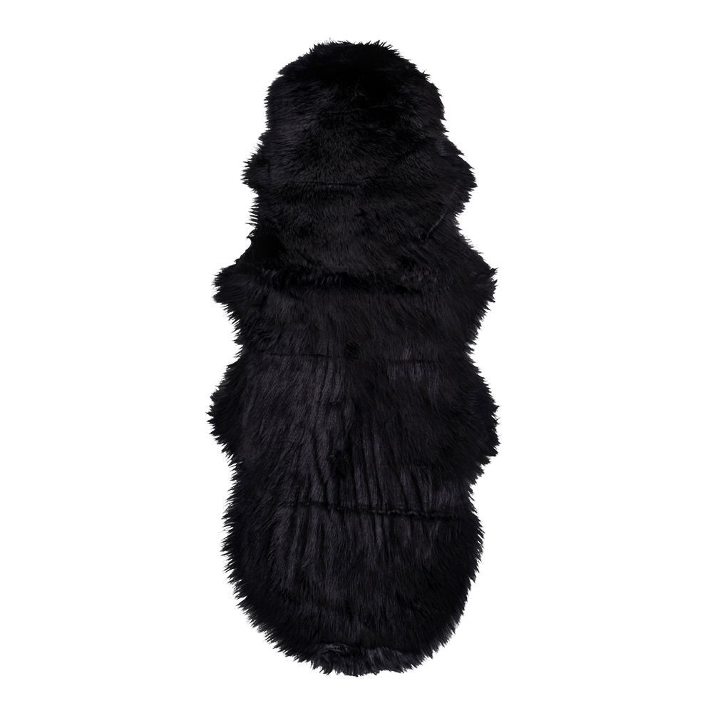 Lammfell Kunst  Schwarz, 60x180cm